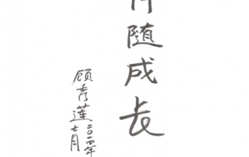 顾秀莲名誉理事长为我会伴随成长公益项目题词